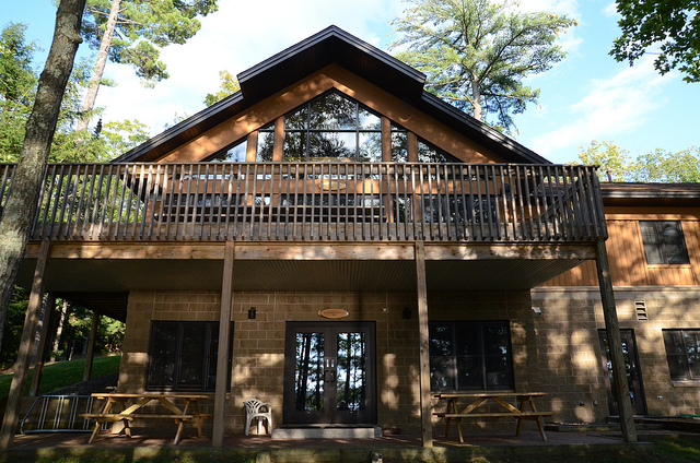 large wood cabin